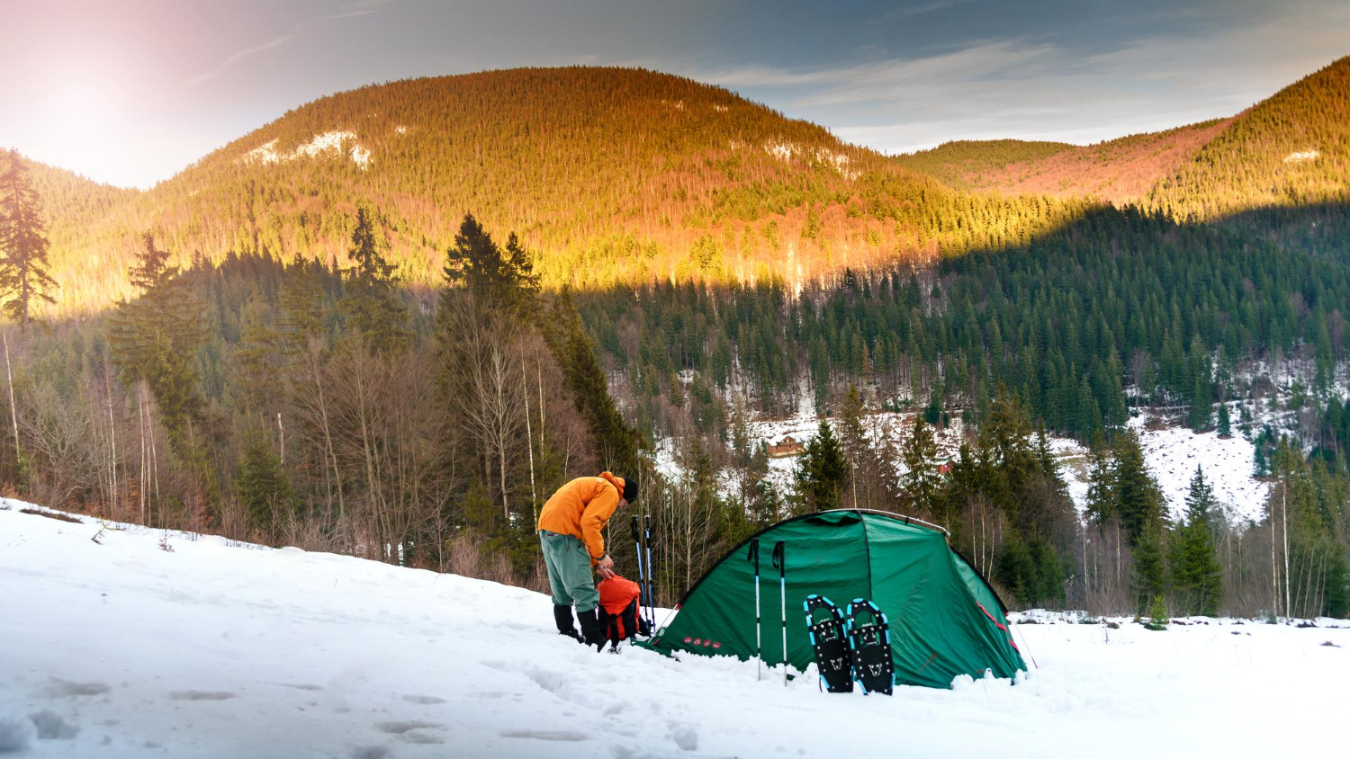 Camping in winter season